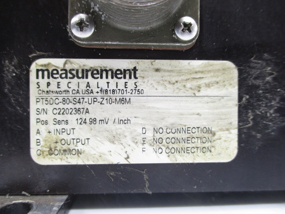 MEASUREMENT SPECIALIST PT5DC-80-S47-UP-Z10-M6M UNMP