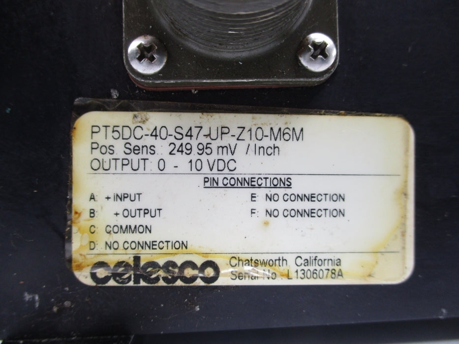 CELESCO PT5DC-40-S47-UP-Z10-M6M (AS PICTURED) UNMP
