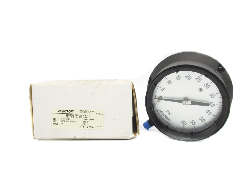 ASHCROFT 45-1010-A-02L-60# 0-60PSI NSMP