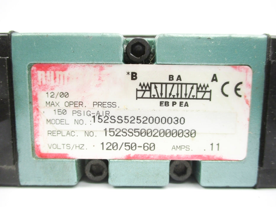 NUMATICS 152SS5252000030 120V 150PSI NSNP
