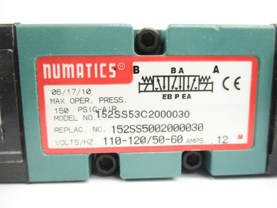 NUMATICS 152SS53C2000030 120V 150PSI NSNP