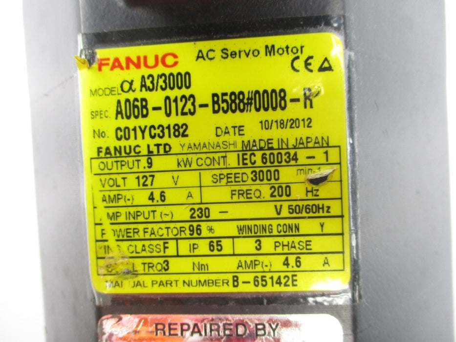 FANUC A06B-0123-B588#0008-R REMAN