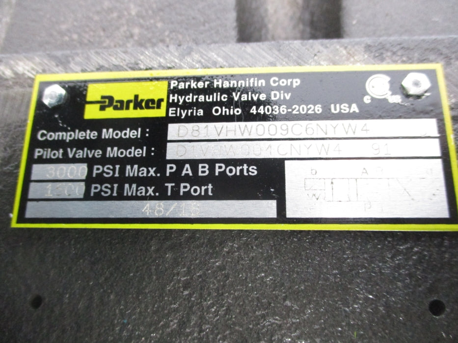 PARKER D81VHW009C6NYW4 120V 3000PSI NSMP