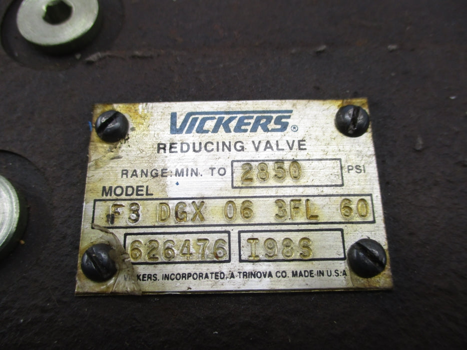 VICKERS F3DGX063FL60 626476 2850PSI (AS PICTURED) UNMP