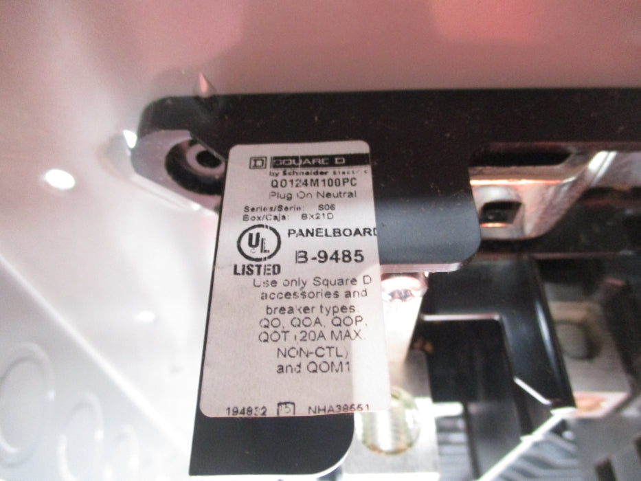 SQUARE D QO124M100PC SER. S06 100A NSMP