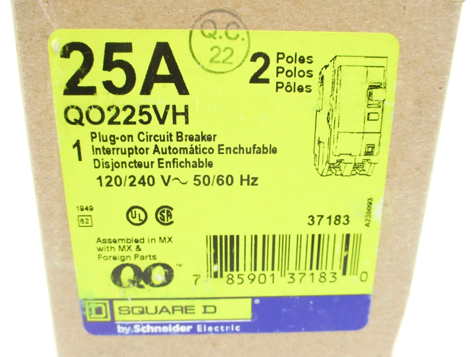 SQUARE D QO225VH 25A 240V NSMP