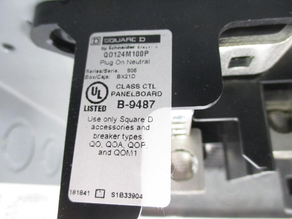 SQUARE D QO124M100P SER. S06 (AS PICTURED) NSNP