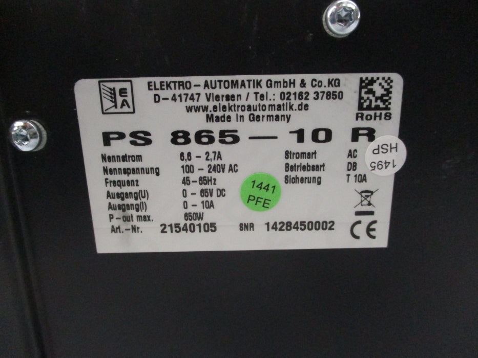 ELEKTRO AUTOMATRIK PS865-10R 21540105 NSMP