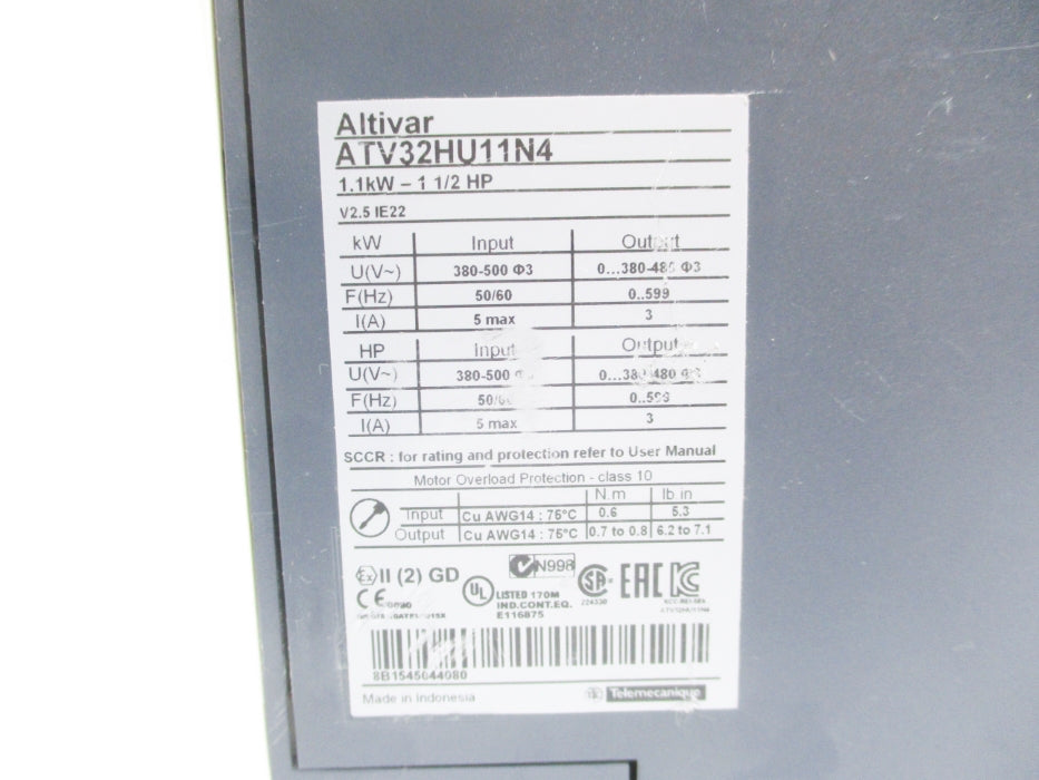 SCHNEIDER ELECTRIC ATV32HU11N4 NSNP