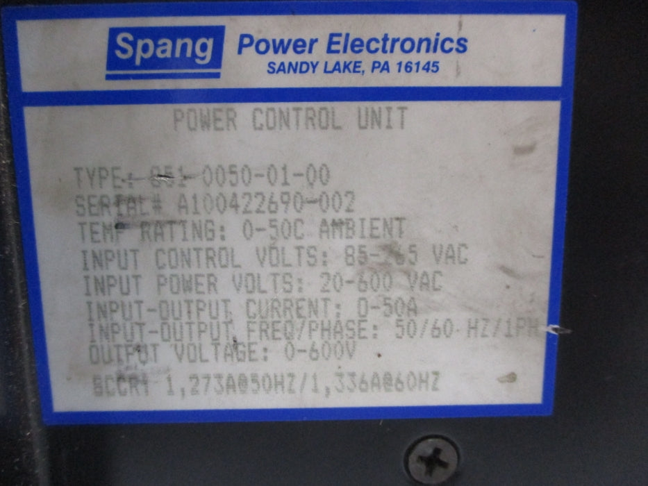 SPANG 851-0050-01-00 REMAN