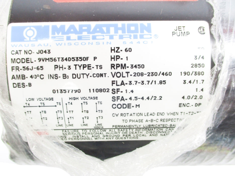 MARATHON ELECTRIC J043 NSMP