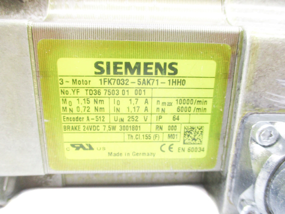 SIEMENS 1FK7032-5AK71-1HH0 NSNP