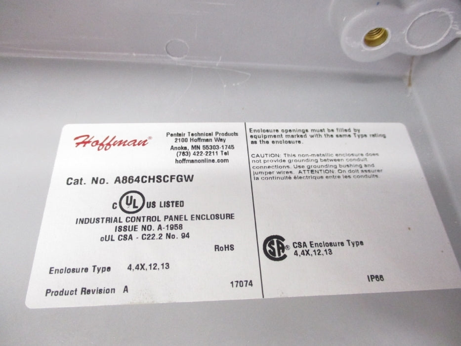 HOFFMANN A864CHSCFGW NSNP