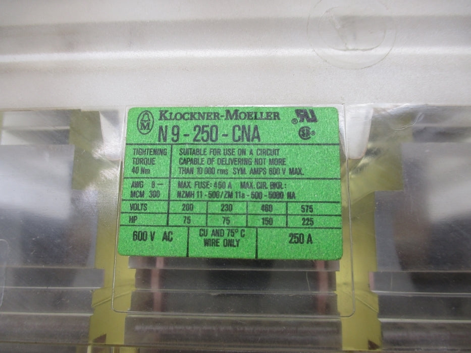 KLOCKNER MOELLER N9-250-CNA UNMP