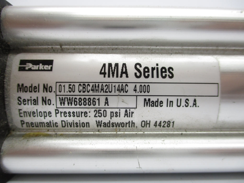 PARKER 01.50CBC4MA2U14AC4.000 250PSI UNMP
