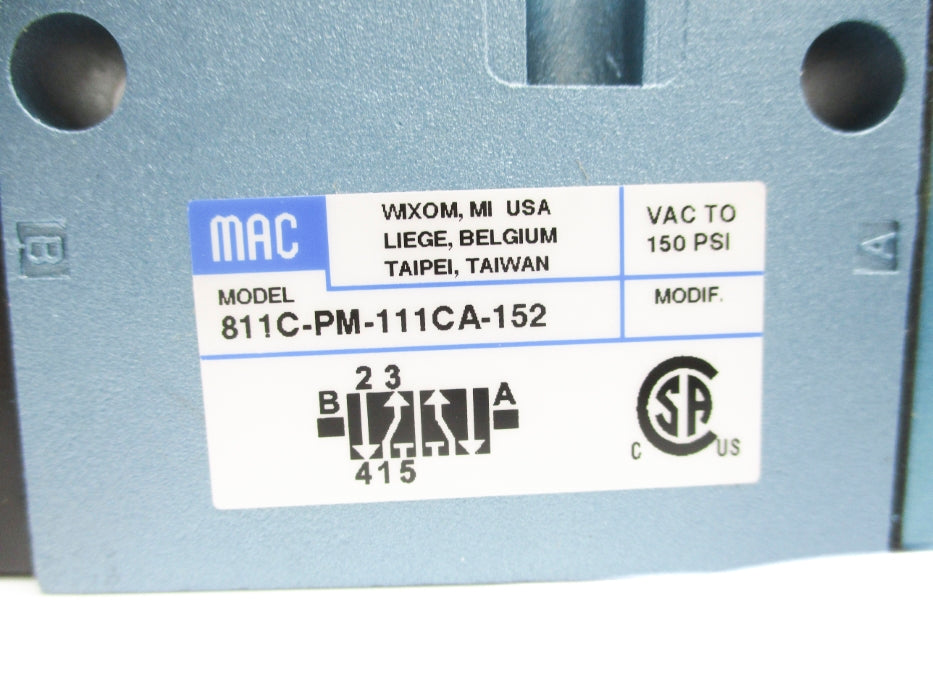 MAC 811C-PM-111CA-152 120V 150PSI NSMP