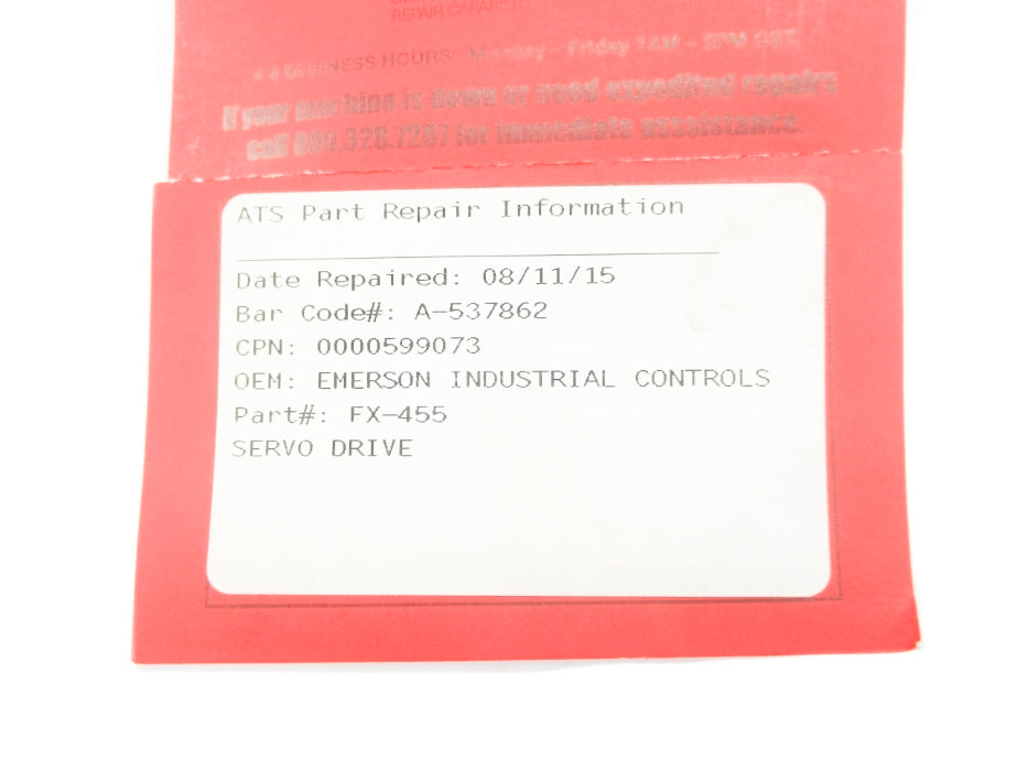 EMERSON FX-455 960134-01 REMAN