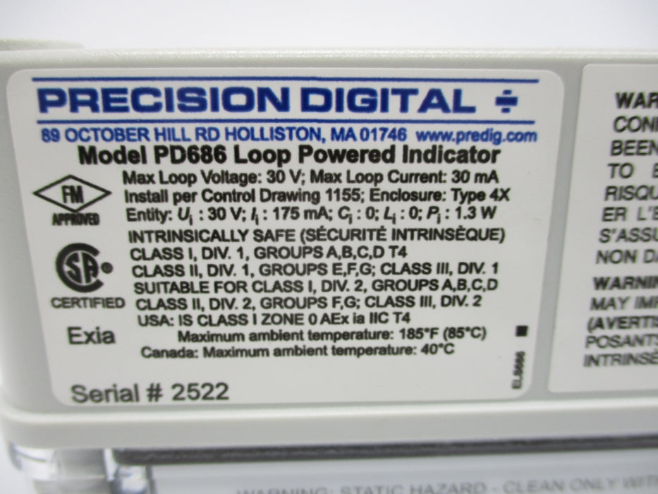 PRECISION DIGITAL PD686 NSMP