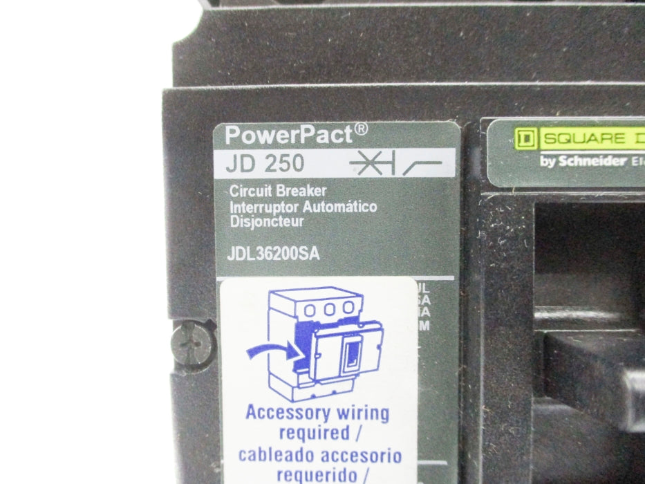 SQUARE D JDL36200SA 600V 200A NSNP