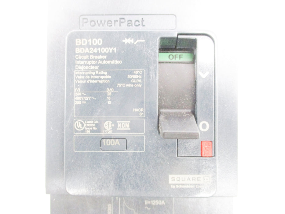 SQUARE D BDA24100Y1 100A 240V UNMP