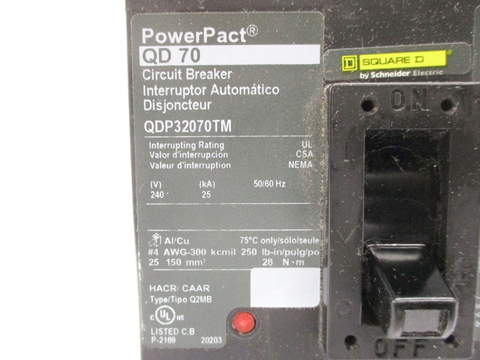 SQUARE D QDP32070TM 70A 240V NSNP