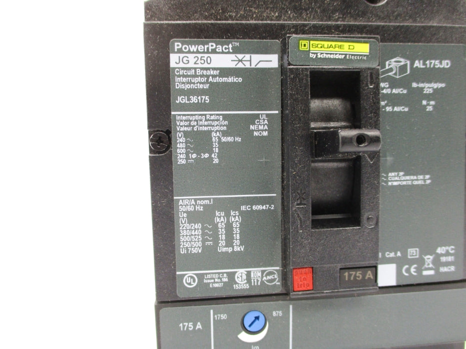 SQUARE D JGL36175 600V 175A NSNP