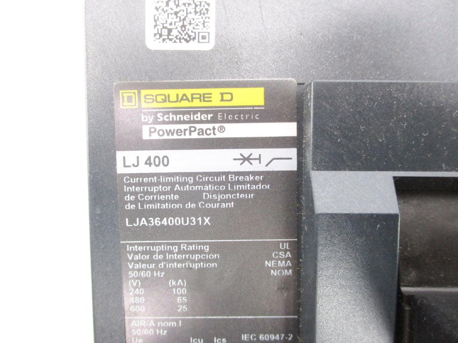 SQUARE D LJA36400U31X 400A 600V NSNP