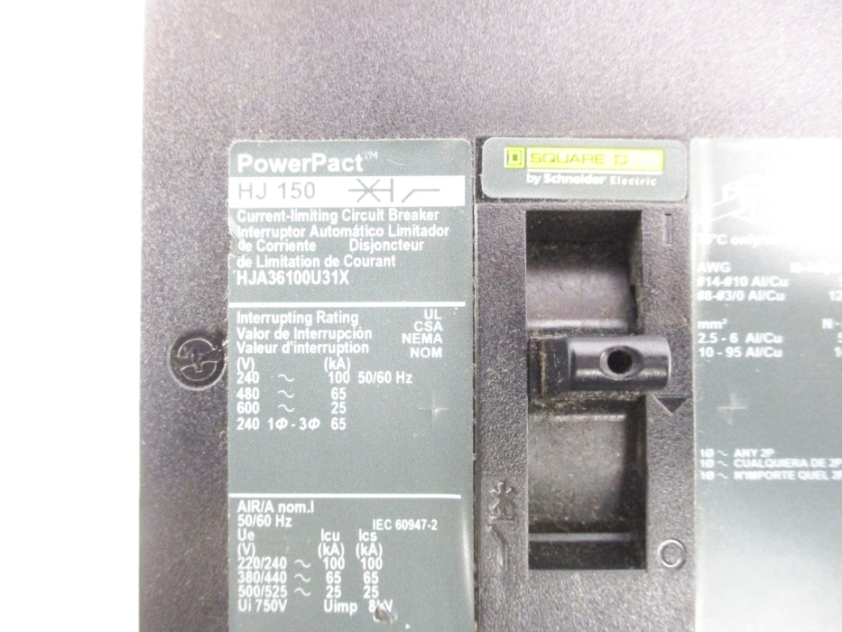 SQUARE D HJA36100U31X 100A 600V NSNP