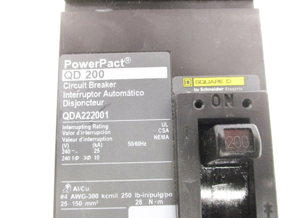 SQUARE D QDA222001 200A 240V NSNP