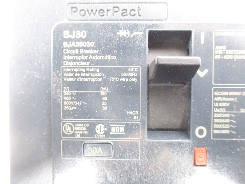 SQUARE D BJA36030 30A 480V NSNP