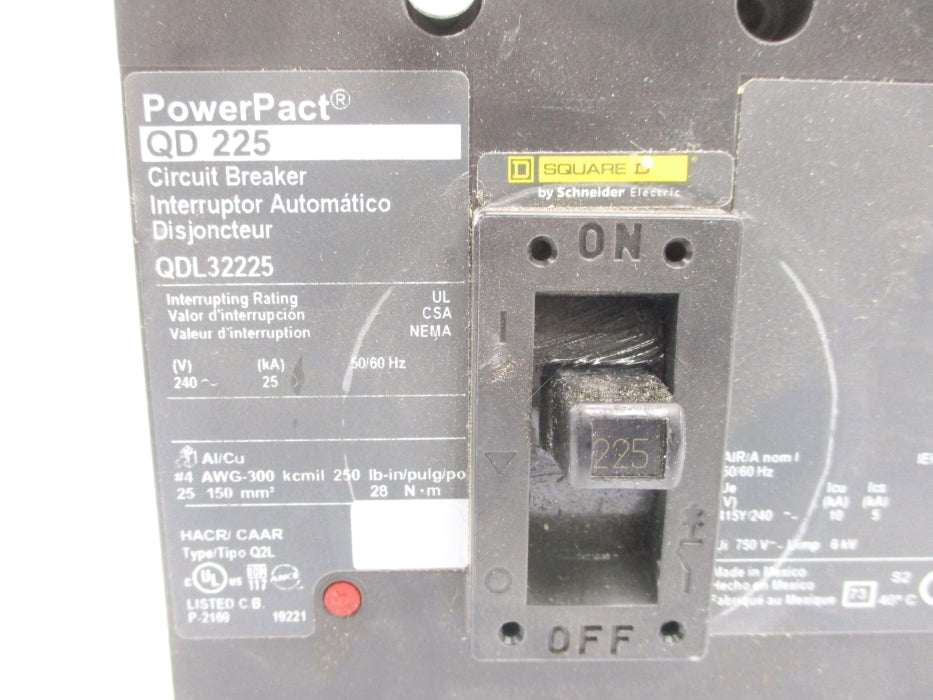 SQUARE D QDL32225 240V 225A NSNP