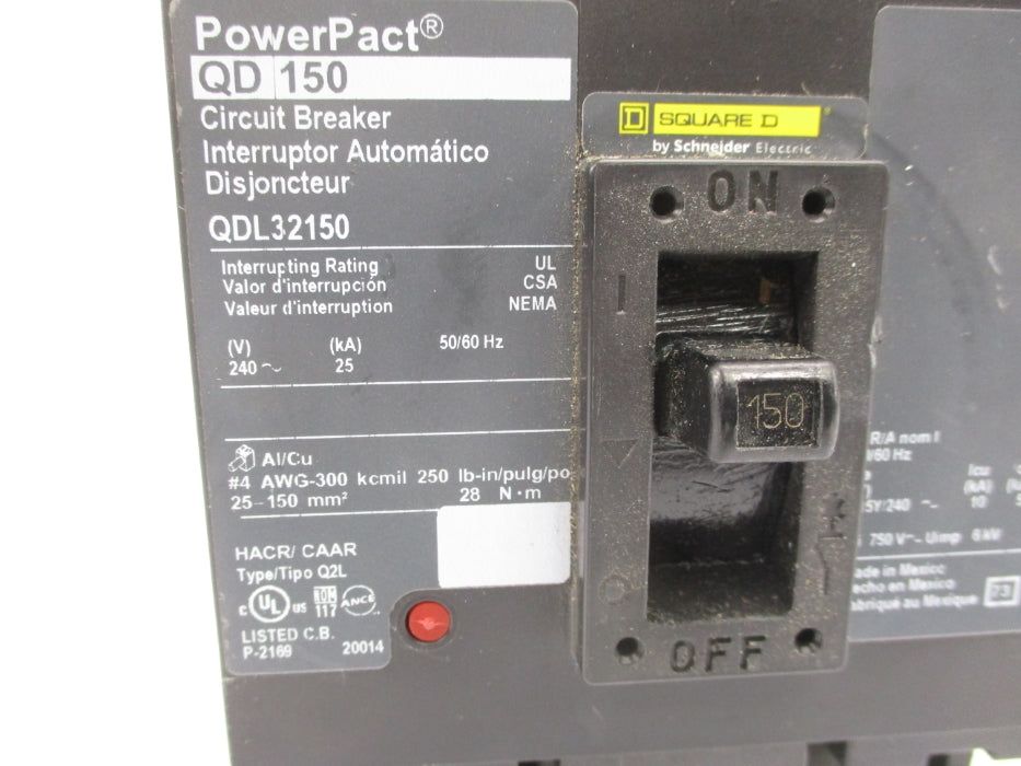 SQUARE D QDL32150 150A 240V NSNP