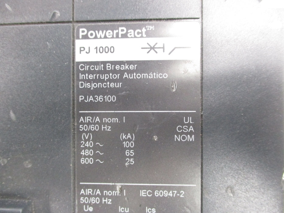 SQUARE D PJA36100 1000A 600V NSNP