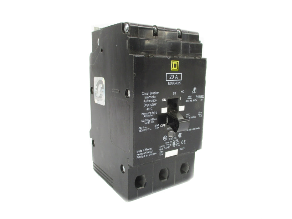 SQUARE D EDB34020 20A 240V NSNP