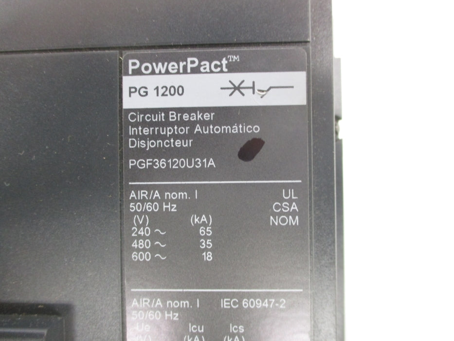SQUARE D PGF36120U31A 600V 1200A NSNP
