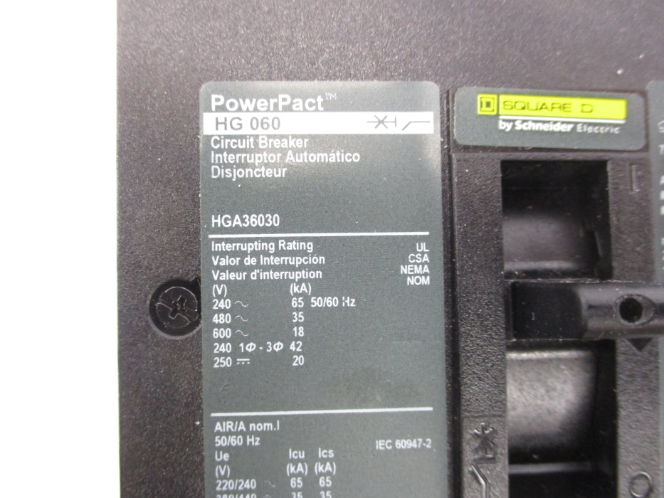 SQUARE D HGA36030 30A 600V NSNP