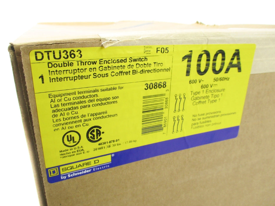 SQUARE D DTU363 SER. F05 NSFS