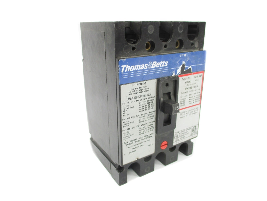 THOMAS&BETTS FH360125A 125A 600V UNMP