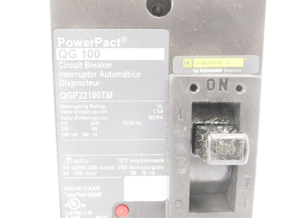 SQUARE D QGP22100TM 100A 240V NSMP