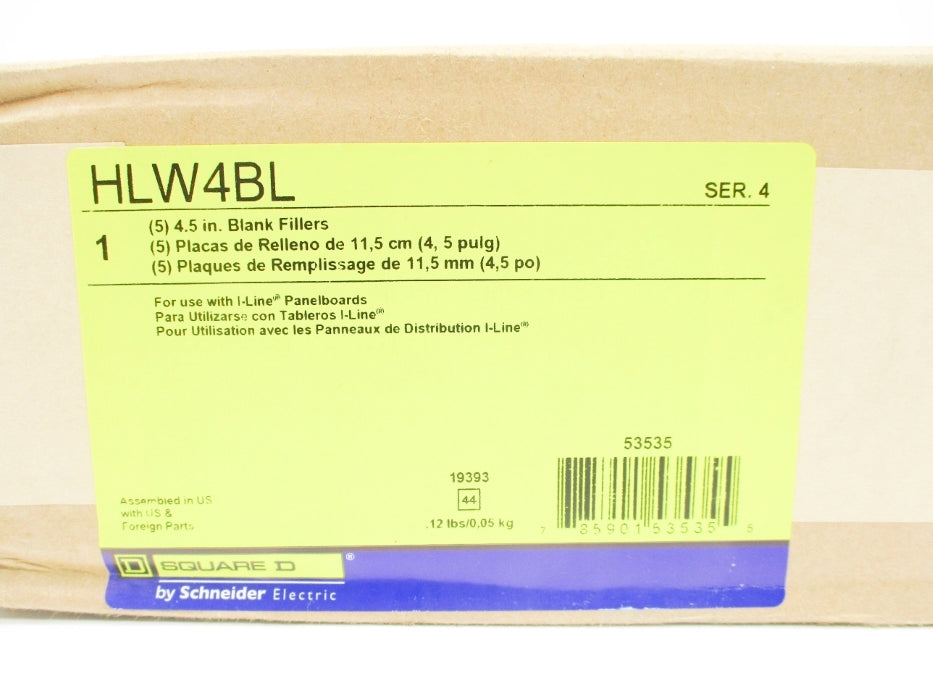 SQUARE D HLW4BL SER. 4 (PKG OF 5) NSFS