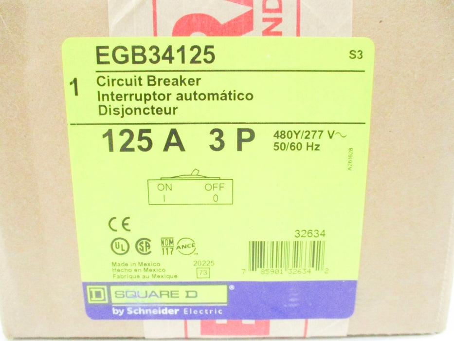 SQUARE D EGB34125 125A 277V NSFS