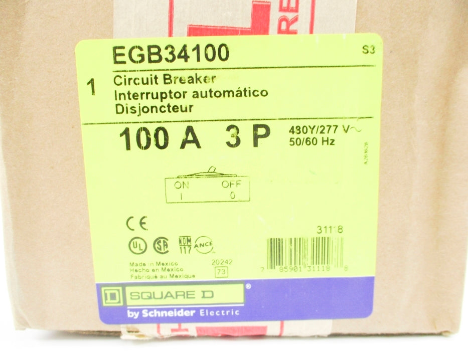 SQUARE D EGB34100 277V 100A NSFS