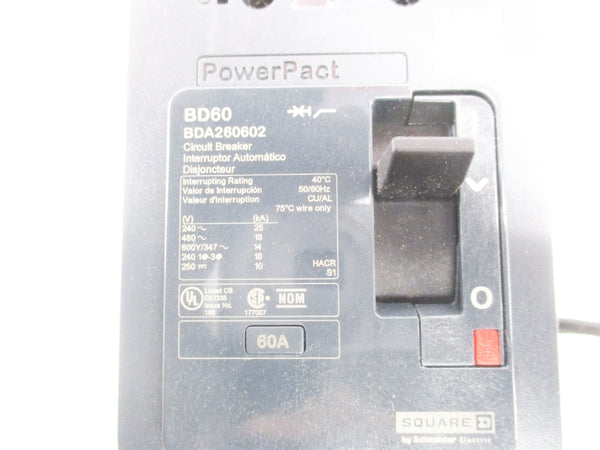 SQUARE D BDA260602 480V 60A NSNP