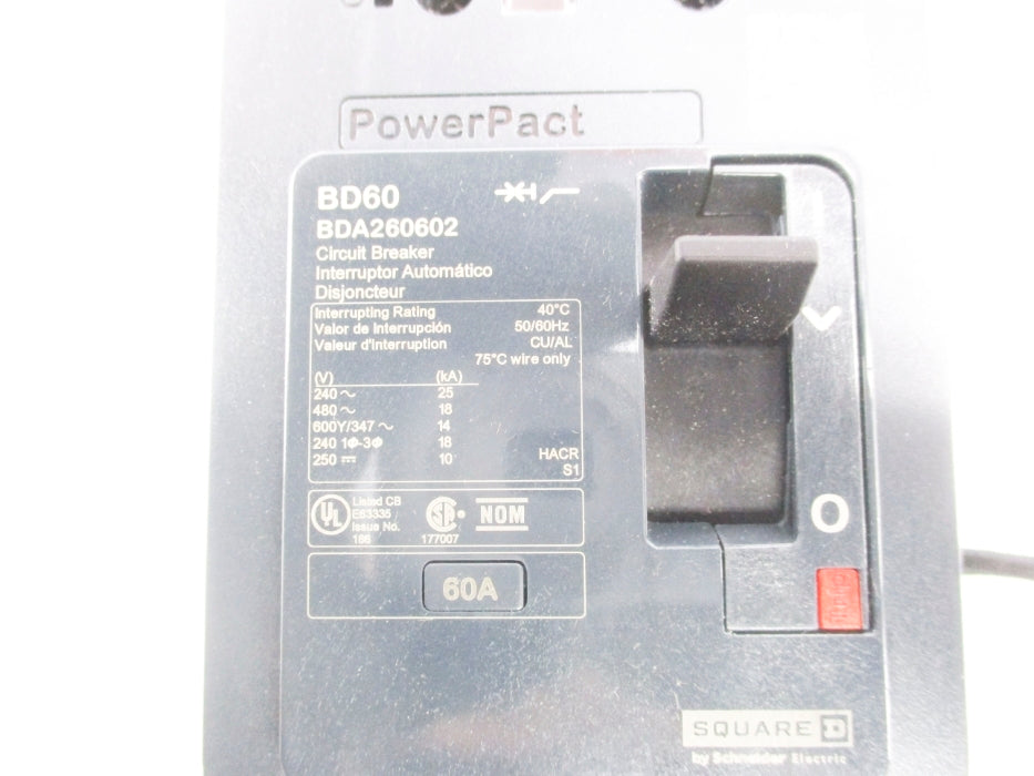 SQUARE D BDA260602 480V 60A NSNP