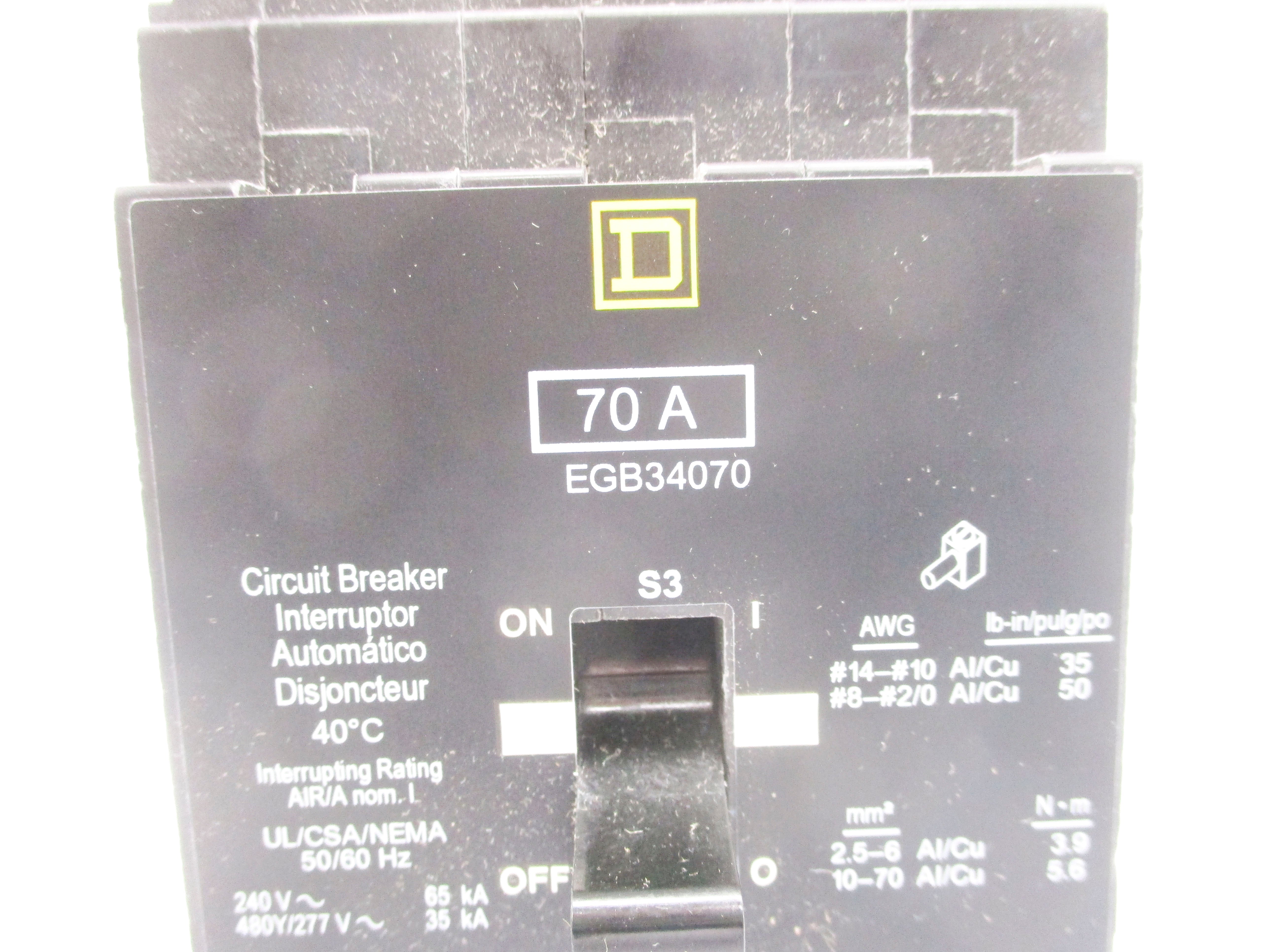 SQUARE D EGB34070 240V 70A NSMP
