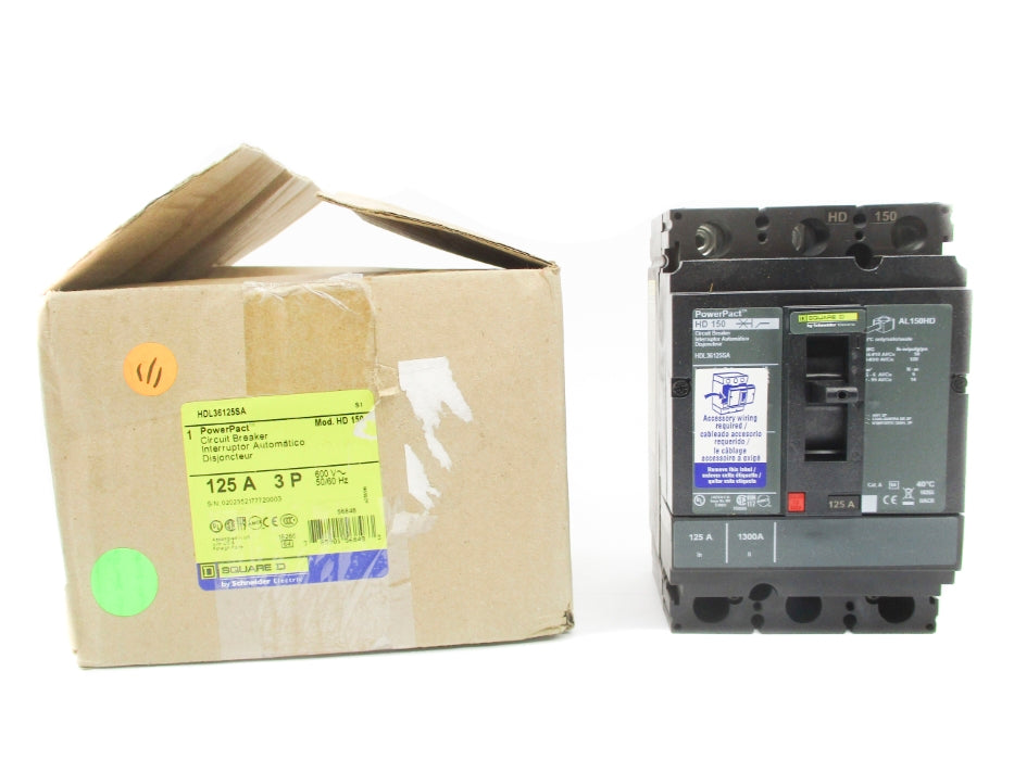 SQUARE D HDL36125SA 125A 600V NSMP