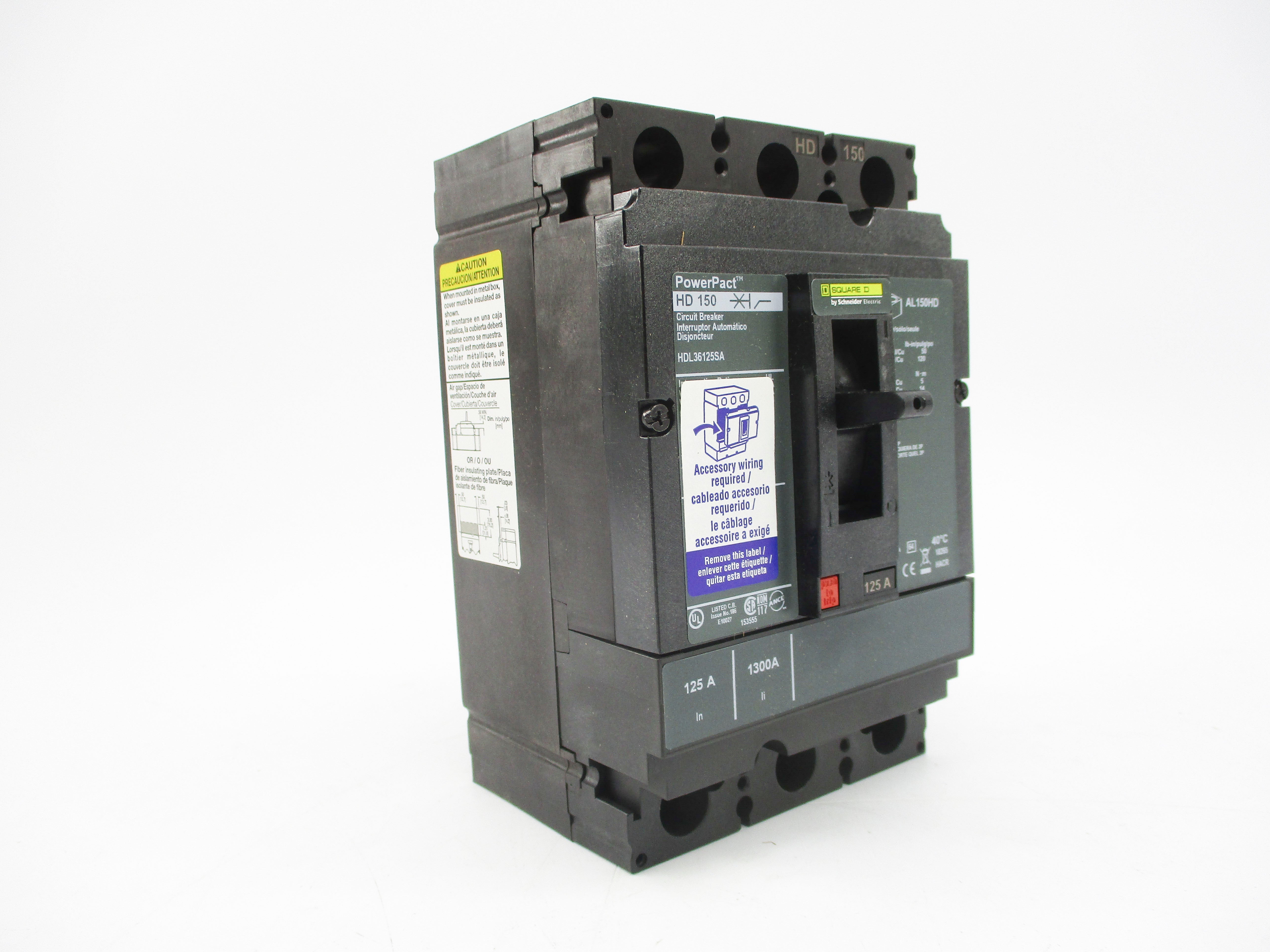 SQUARE D HDL36125SA 125A 600V NSMP