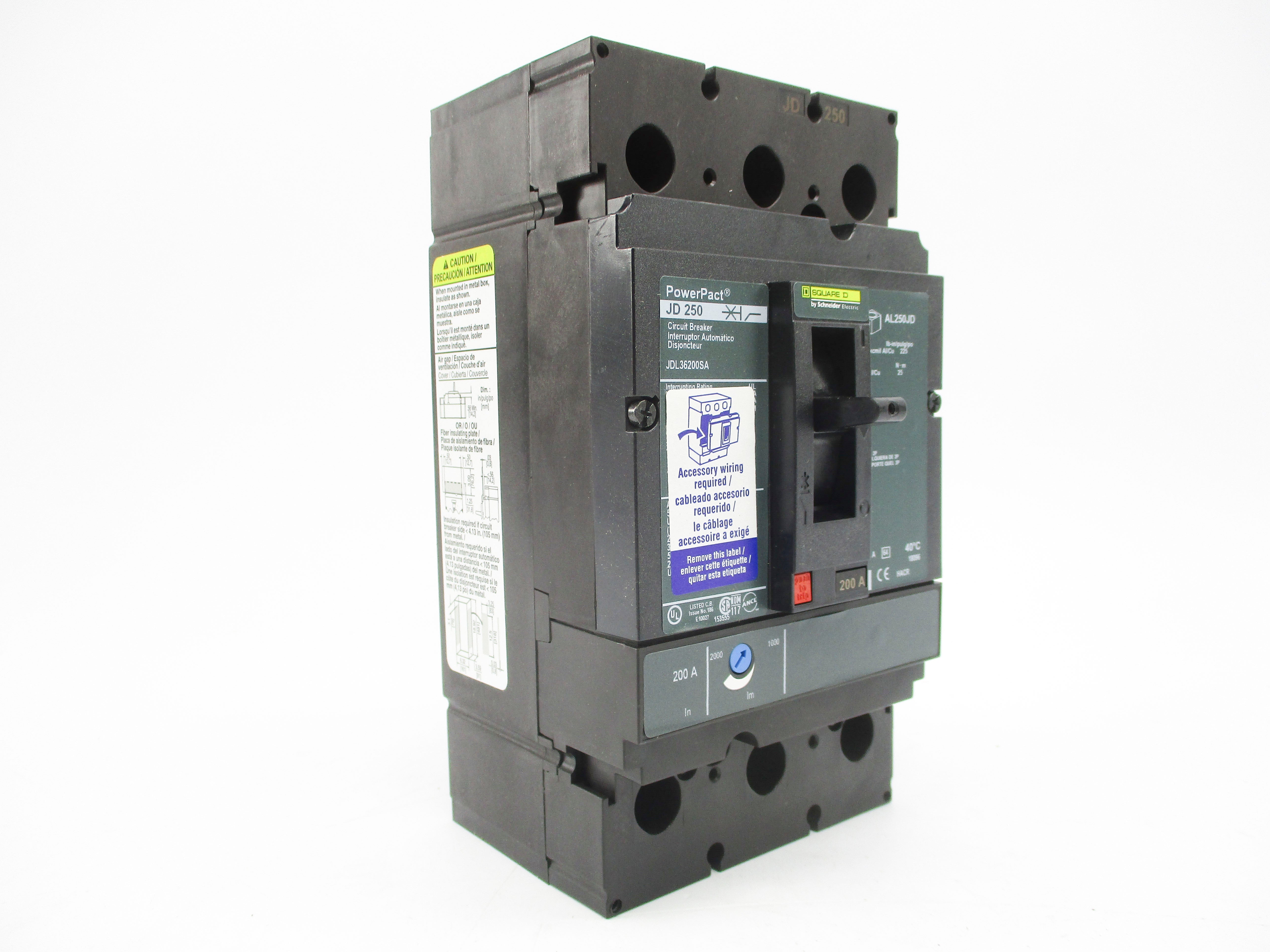 SQUARE D JDL36200SA 600V 200A NSMP