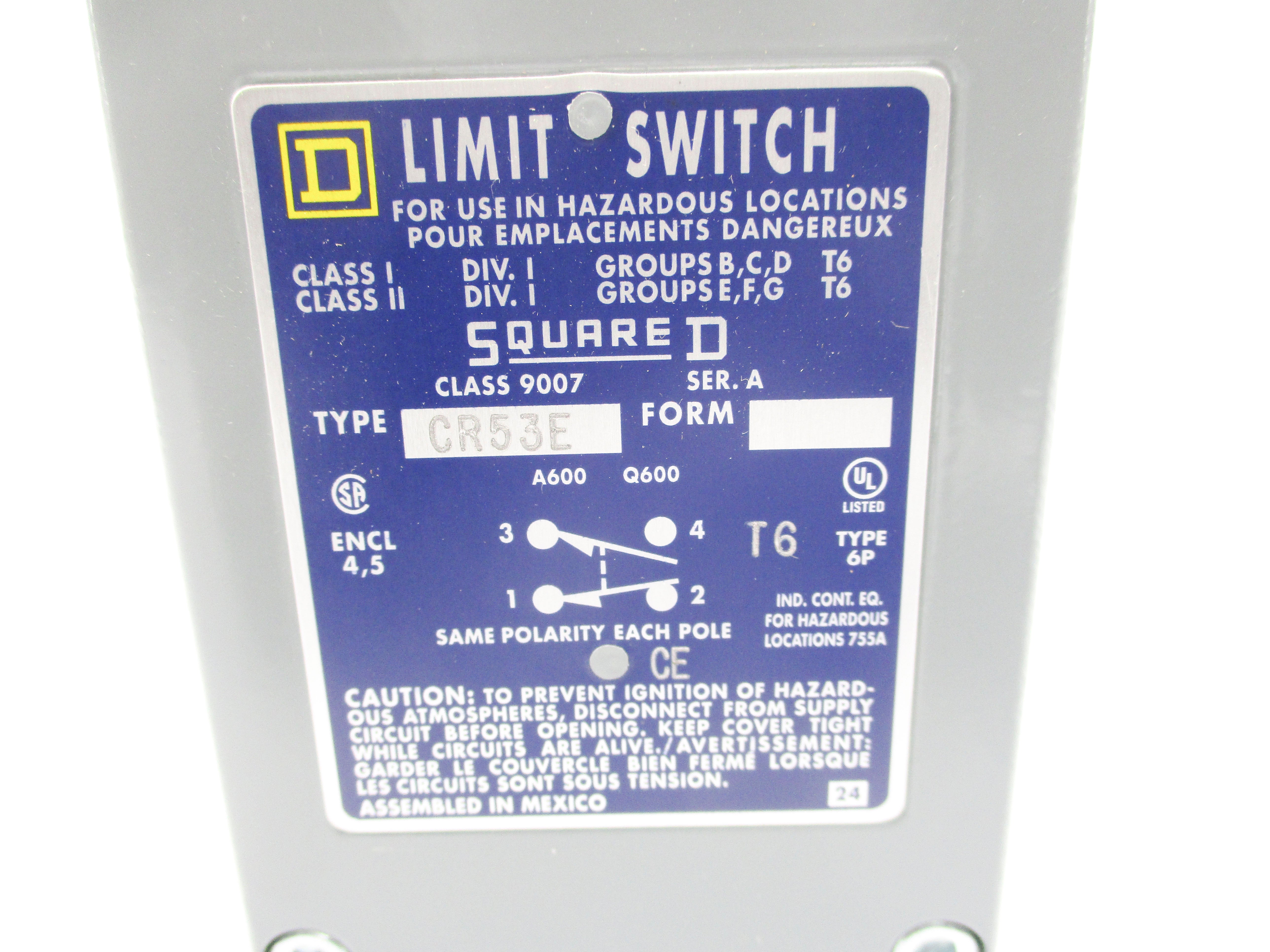 SQUARE D 9007CR53E SER. A NSMP