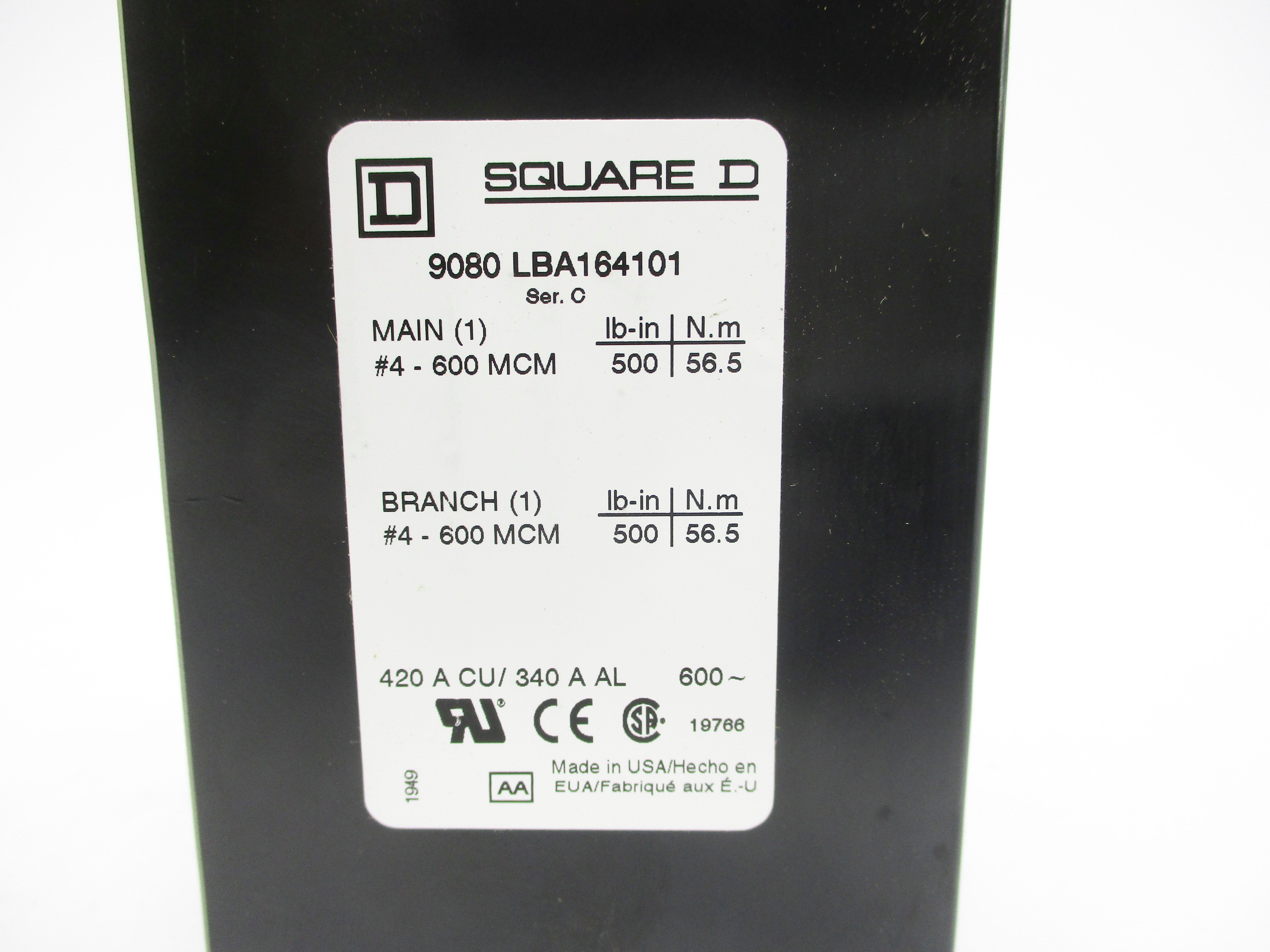 SQUARE D 9080LBA164101 SER. C NSMP